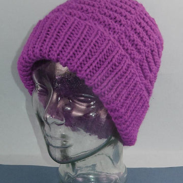 Chunky Basket Stitch Beanie Hat