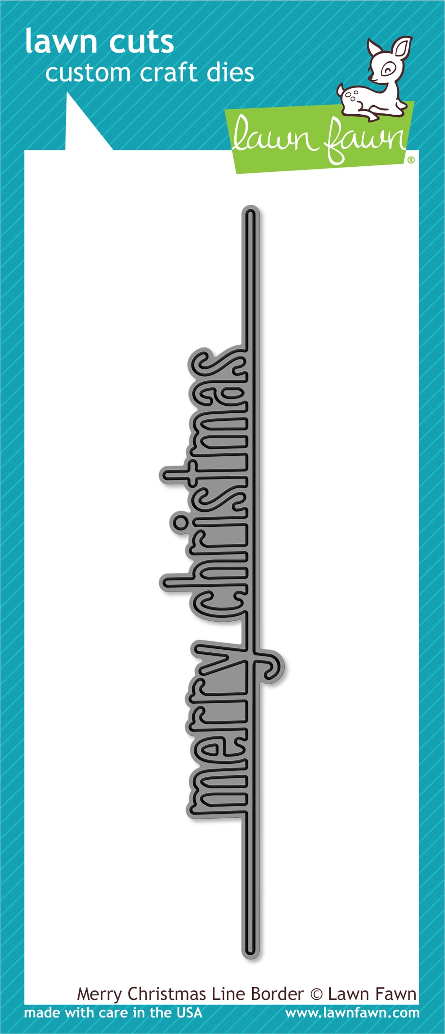 Lawn Fawn Lawn Cuts Custom Craft Die - Merry Christmas Line Border