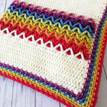 Rainbow  Waves Blanket