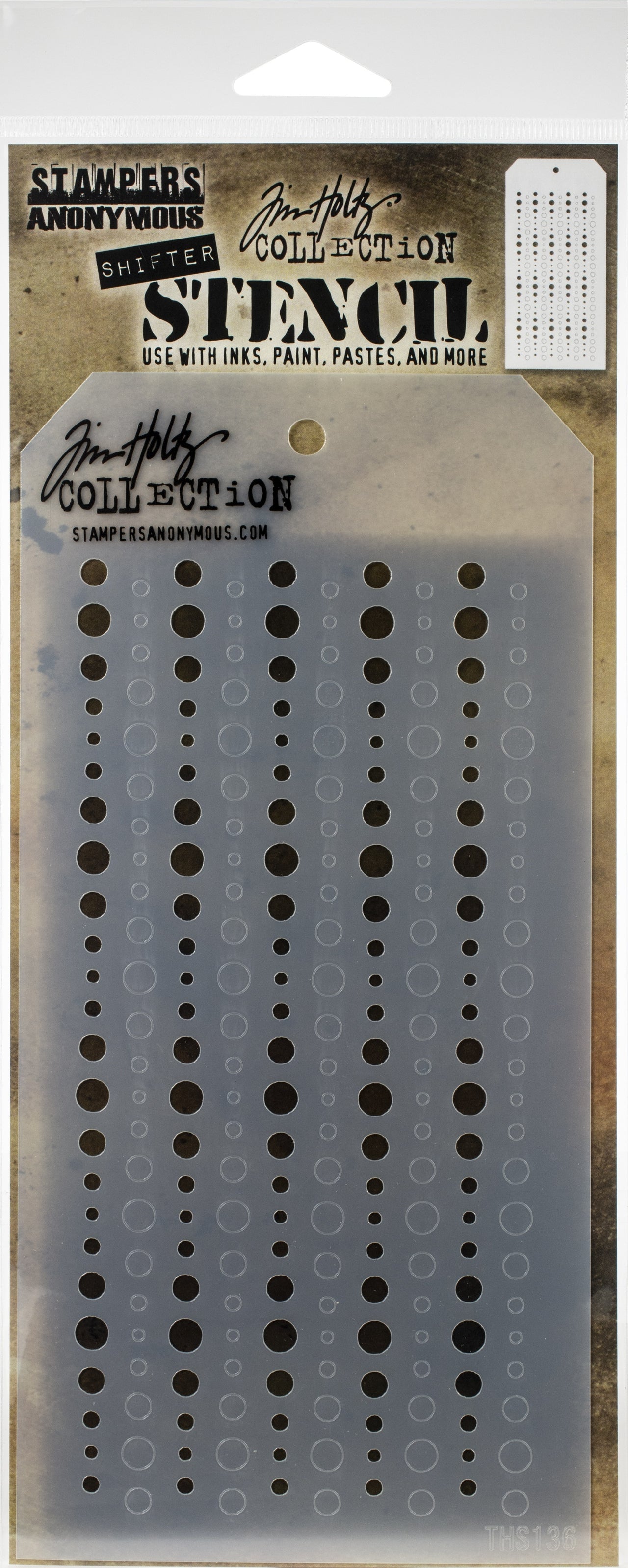 Stampers Anonymous Tim Holtz Layered Stencil 4.125"X8.5" - Shifter Baubles