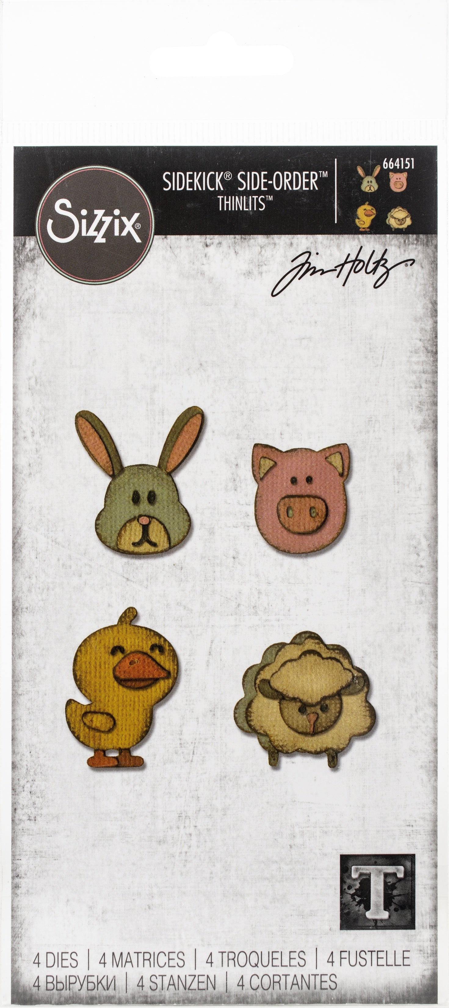 Sizzix Sidekick Side-Order Set By Tim Holtz - Critters