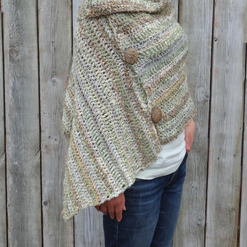 Buttoned Boho Poncho