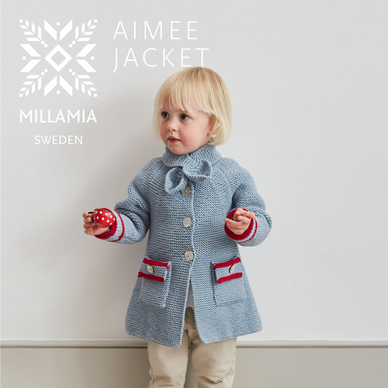 Aimee Jacket - Jacket and Coat Knitting Pattern For Girls in MillaMia Naturally Soft Aran by MillaMia