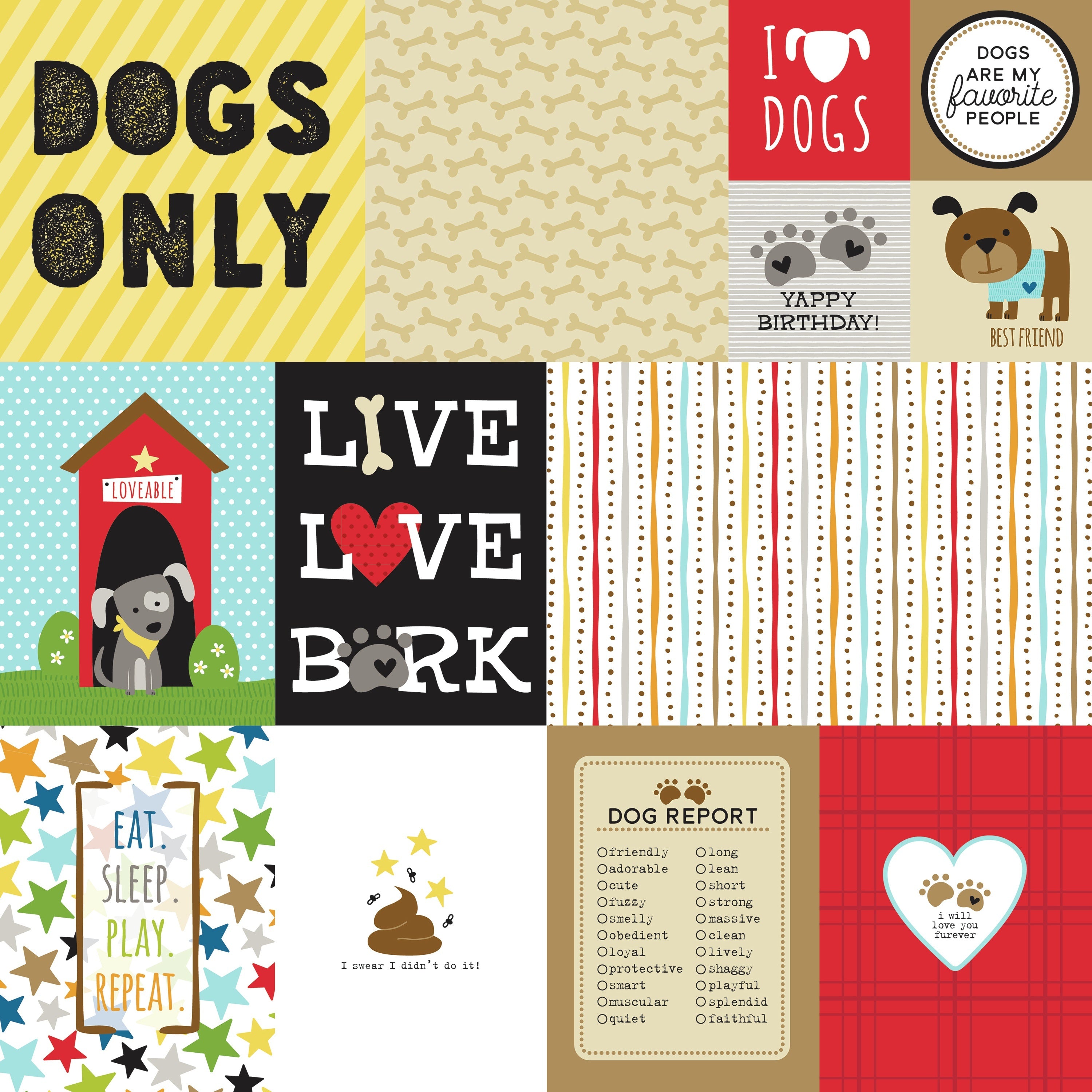 Doodlebug Bella Cooper Double-Sided Cardstock 12"X12" 25/Pkg - Cooper Daily Details
