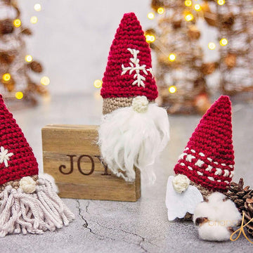 Gnome Santa Gift Ornament