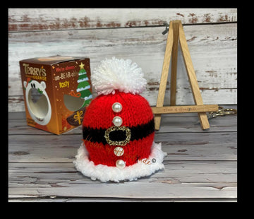 Santa Chocolate Orange Cover Knitting Pattern