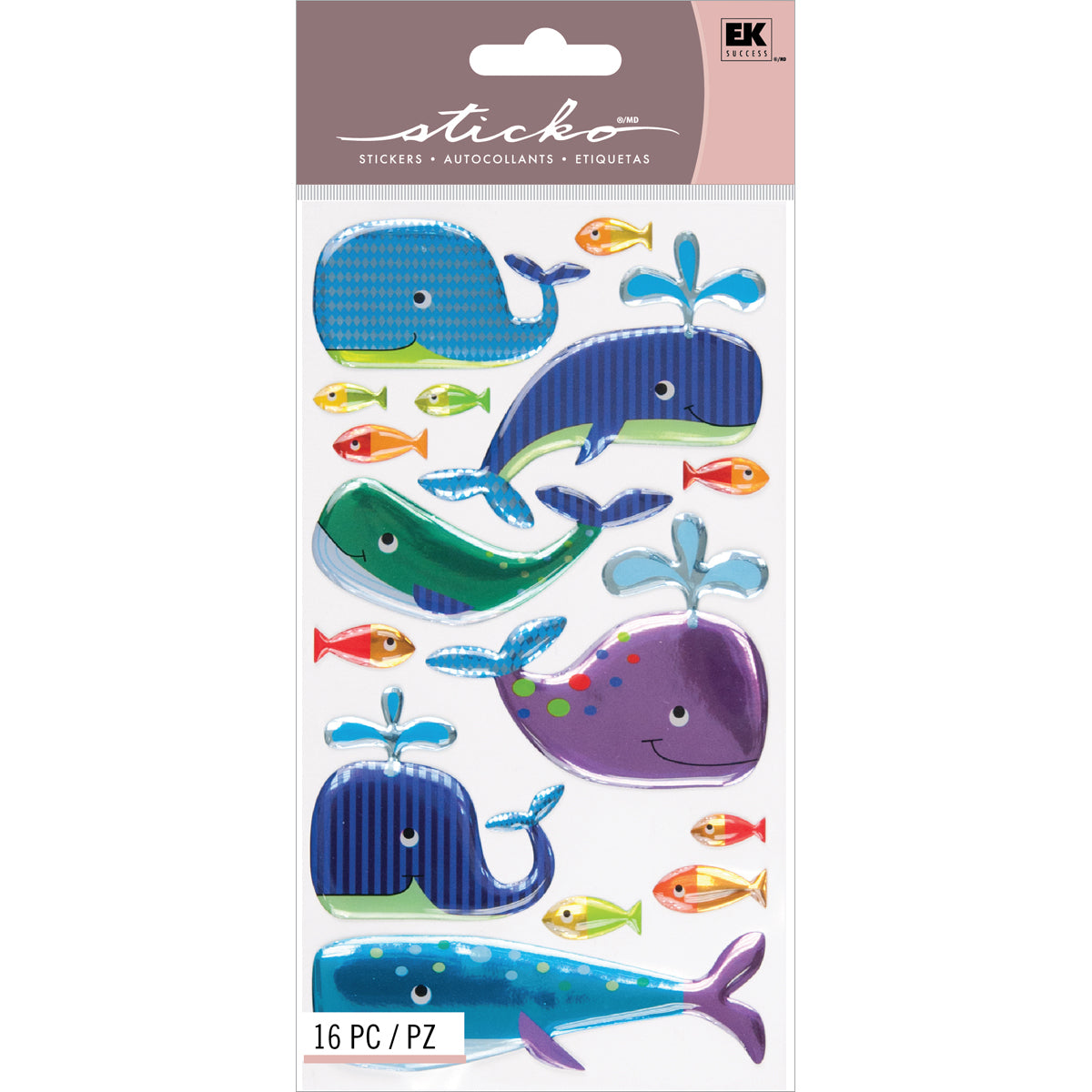 Sticko Dimensional Stickers - Happy Whales