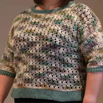3/4 Sleeves Crochet Sweater