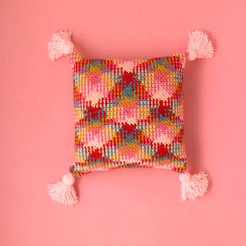 Amateur Argyle Cushion - Free Crochet Pattern For Home in Paintbox Yarns Chunky Pots