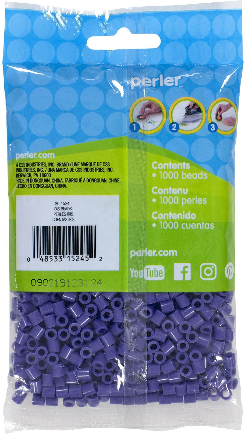Perler Beads 1,000/Pkg - Iris