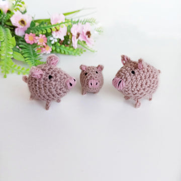Tiny pig crochet pattern