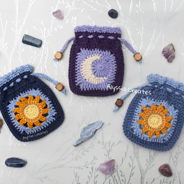Sun and Moon Drawstring Pouch