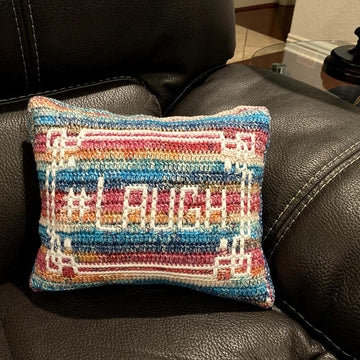 #Laugh Mosaic Pillow No 2