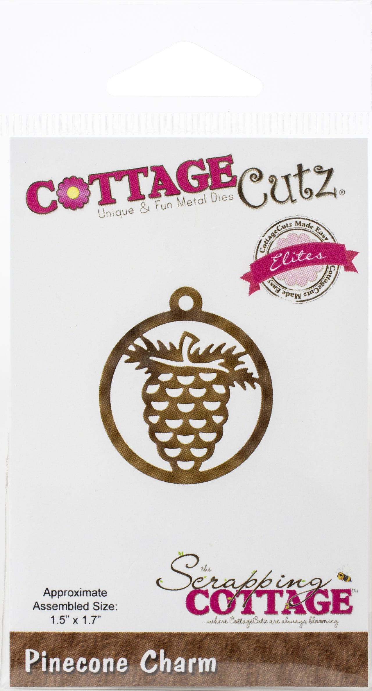 CottageCutz Elites Die - Pinecone Charm, 1.5"X1.7"