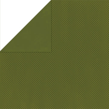 American Crafts BoBunny Double Dot Double-Sided Textured Cardstock 12"X12" 25/Pkg - Olive
