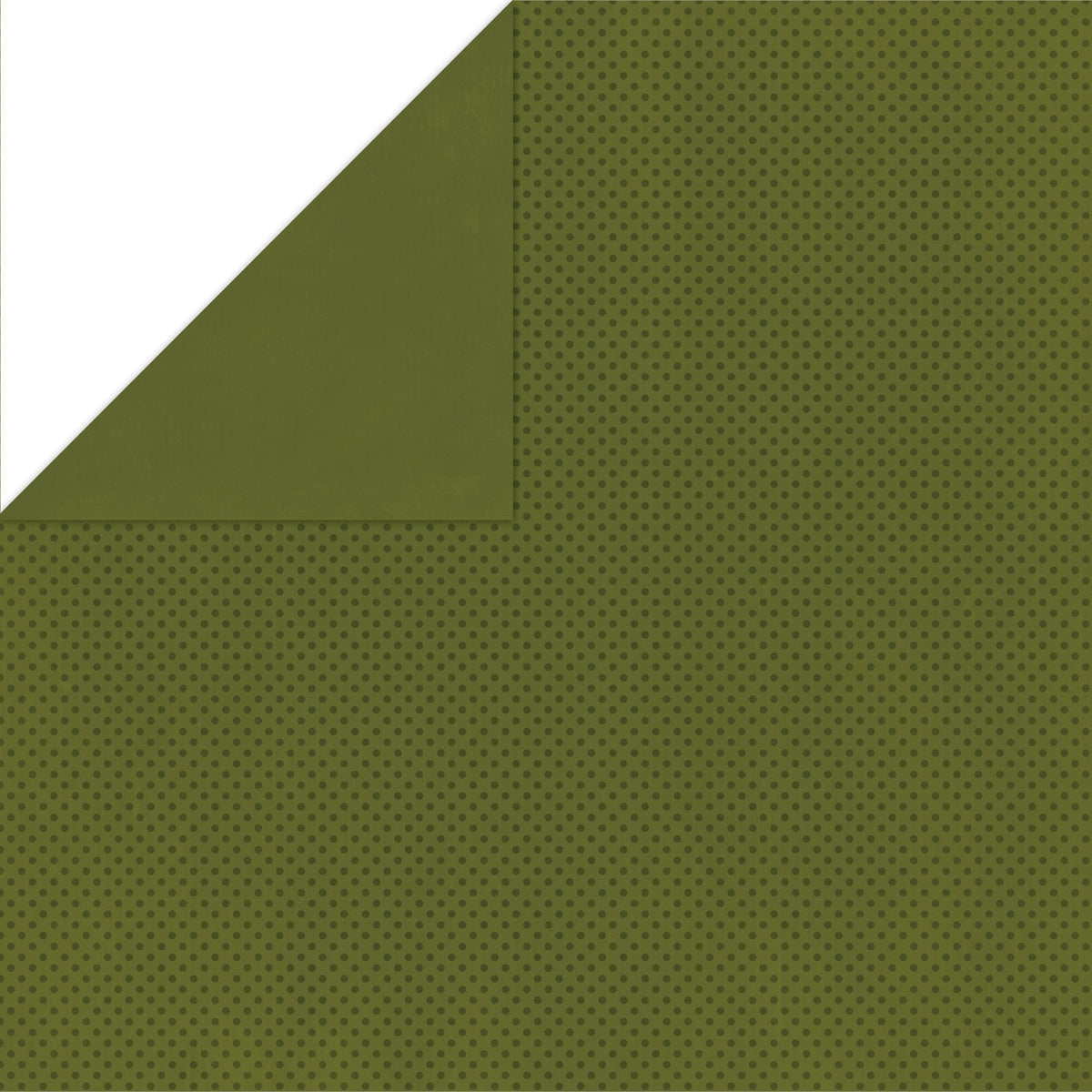 American Crafts BoBunny Double Dot Double-Sided Textured Cardstock 12"X12" 25/Pkg - Olive