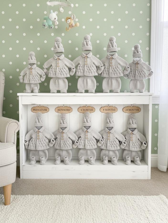 'Blueberry' 5 Piece set - Premature to 24 Months