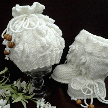Baby Shoes Baby Hat Knitting Pattern Baby Set Bobbles