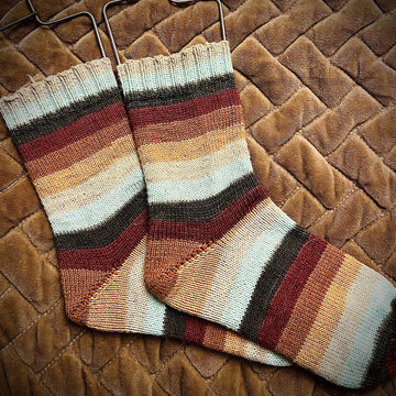 Vanilla Cream Socks - Cuff Down