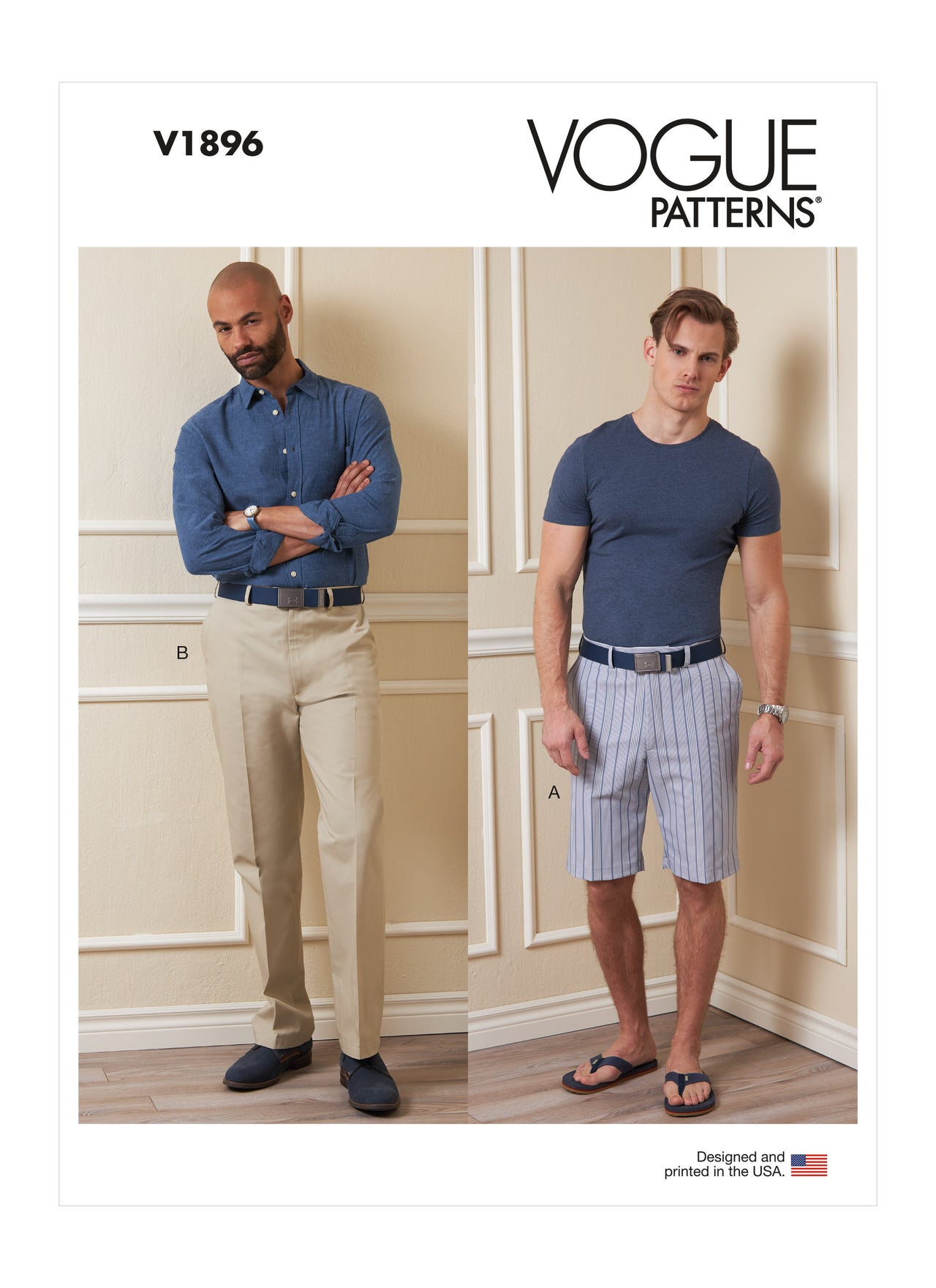 Vogue Sewing Men's Shorts and Pants V1896 - Sewing Pattern