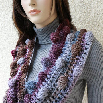 Chunky Bobble Cowl Scarf