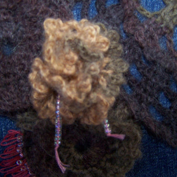 Ruffled Circles Applique Purse