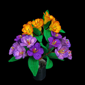 Crochet Rododentron flowers