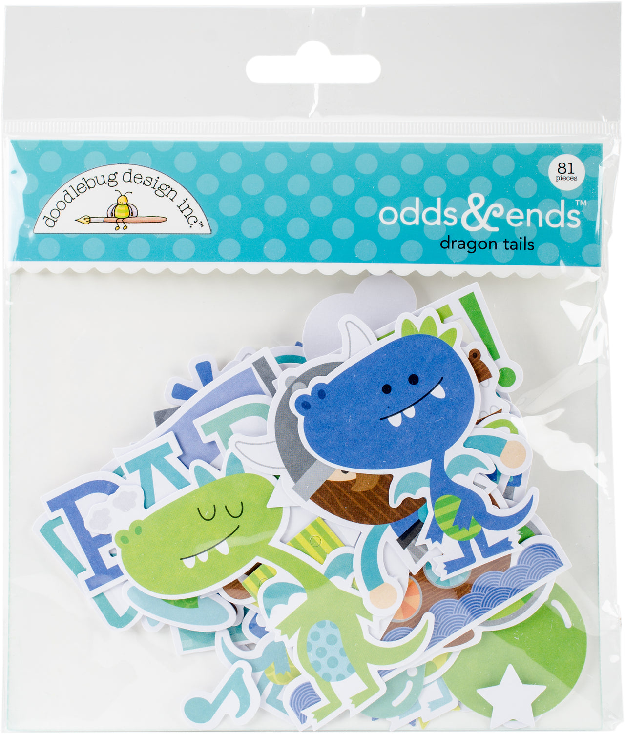 Doodlebug Odds & Ends Die-Cuts - Dragon Tails, 81/Pkg