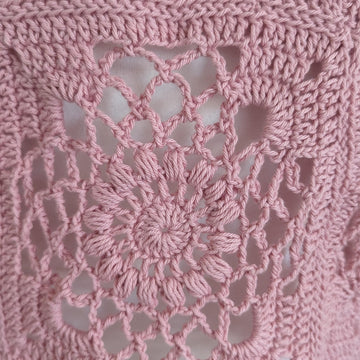 Pink Berries Crochet Lace Top