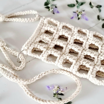 Mobile phone crossbody shoulder bag crochet pattern T29