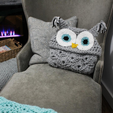 Bulky & Quick Hooded Owl Blanket