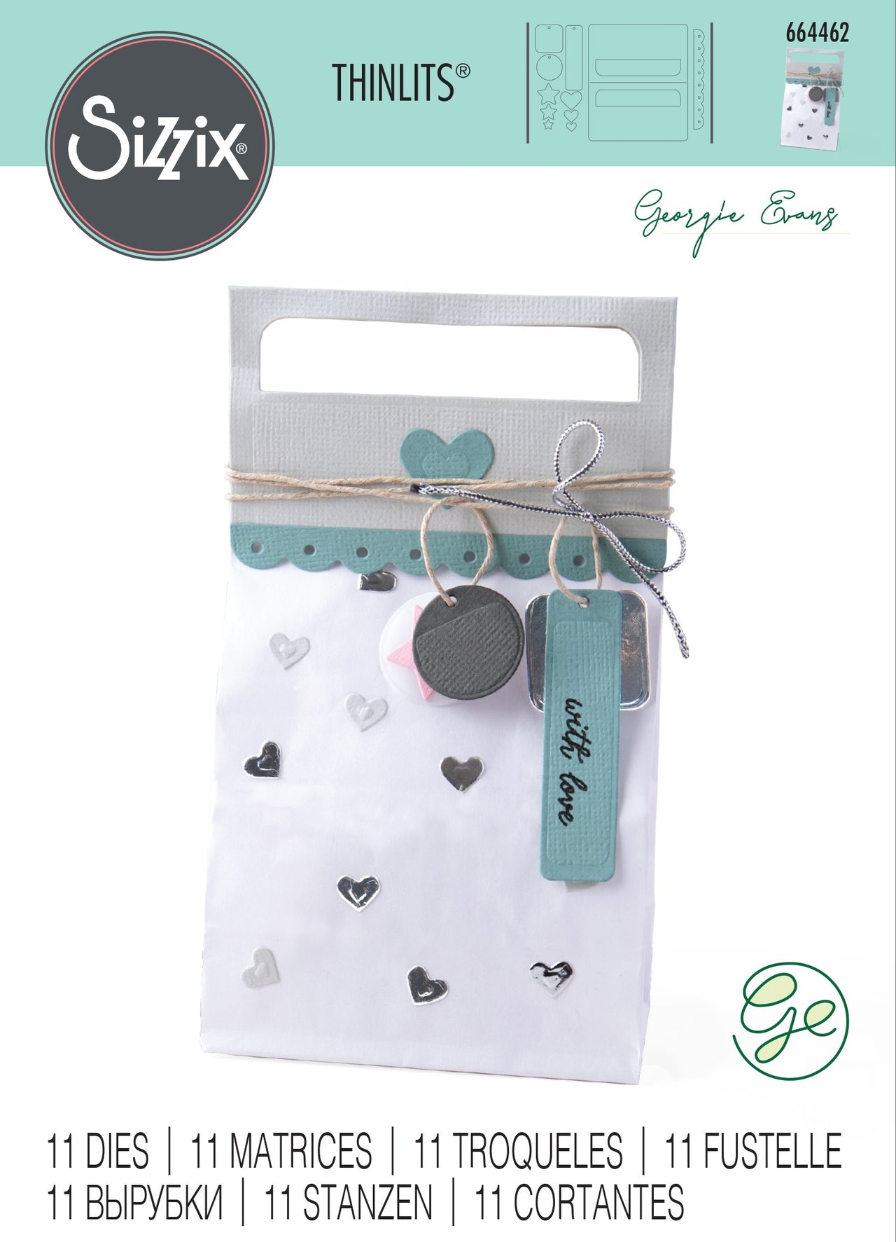 Sizzix Thinlits Dies By Georgie Evans 11/Pkg - Party Bag Topper