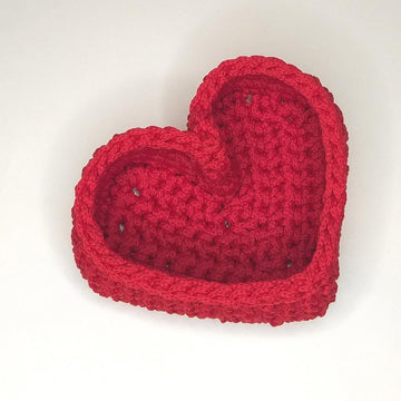 Crochet basket heart pattern