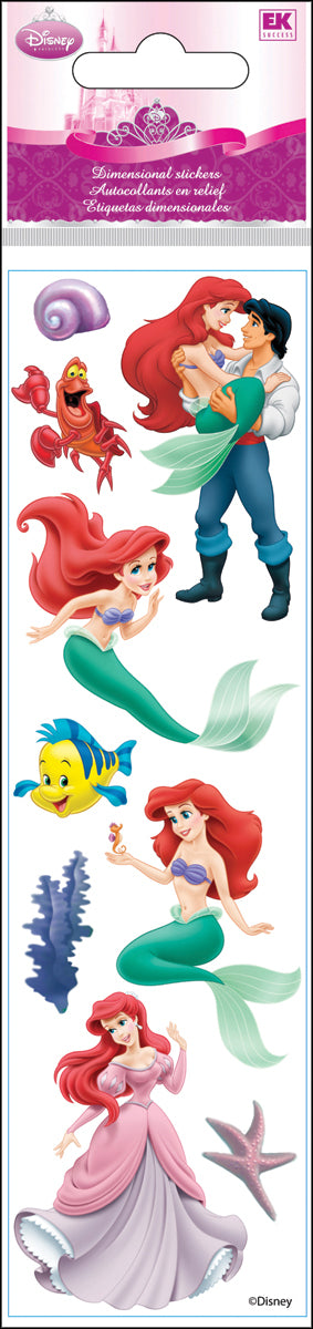 Sticko Disney Slims Dimensional Stickers - The Little Mermaid