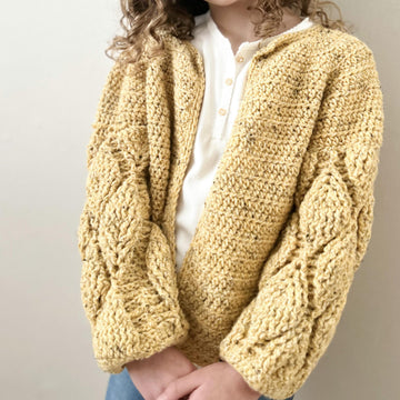 Autumn leaves crochet cardigan