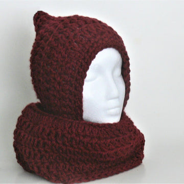 Easy Womens Pixie Hat and Cowl