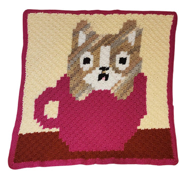 Kitten in Teacup Afghan
