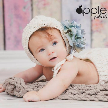 Basket Weave Baby Bonnet