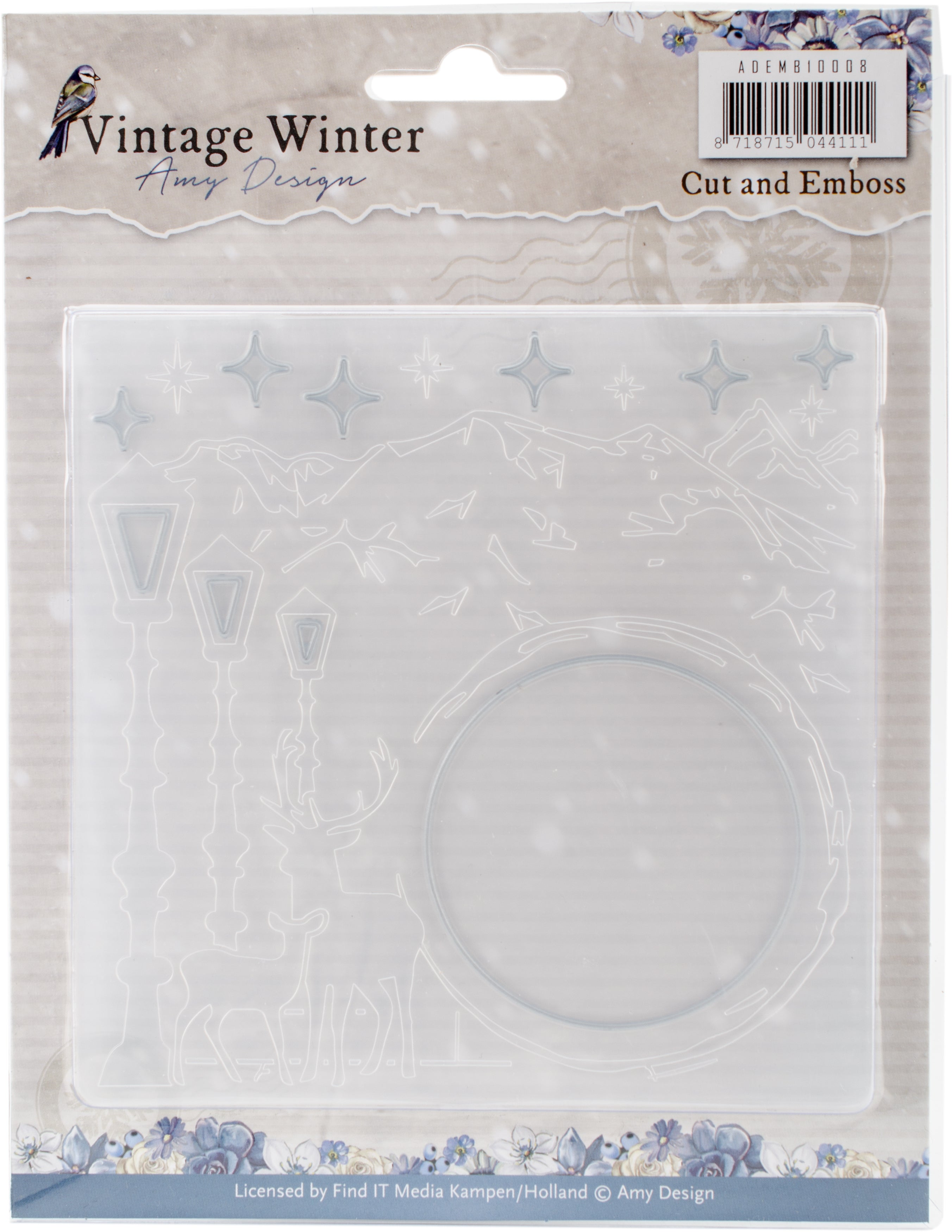 Find It Trading Amy Design Embossing Folder - Vintage Winter