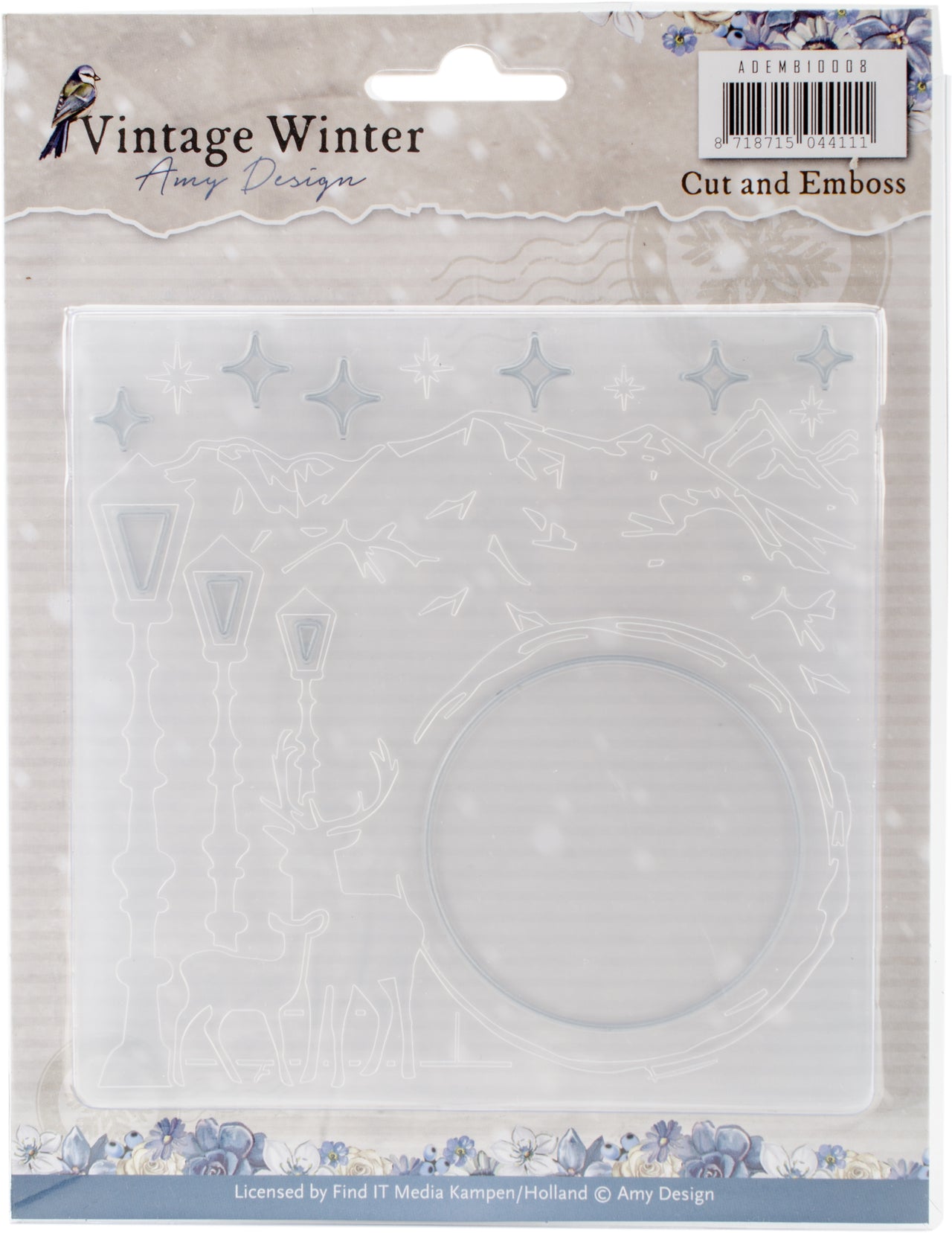 Find It Trading Amy Design Embossing Folder - Vintage Winter