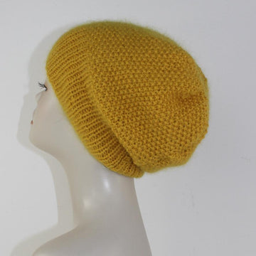 Fluffy Moss Stitch Slouch Hat