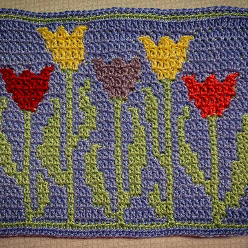 Flower Power mosaic square - Tranquil Tulips