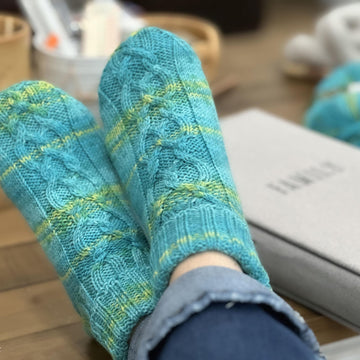 Ira’s Cable Knit DK Ankle Socks