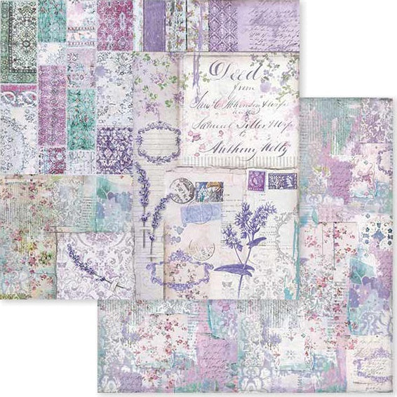Stamperia Intl Stamperia Double-Sided Cardstock 12"X12" 10/Pkg - Provence Patchwork