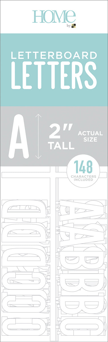 American Crafts DCWV Letterboard Letters & Characters 2" 148/Pkg - White