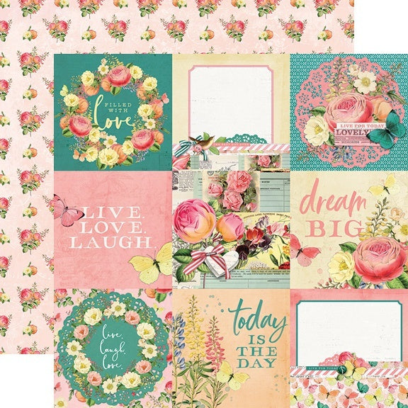 Simple Stories Simple Vintage Garden District Double-Sided Cardstock 12" 25/Pkg - 4"X4" Elements