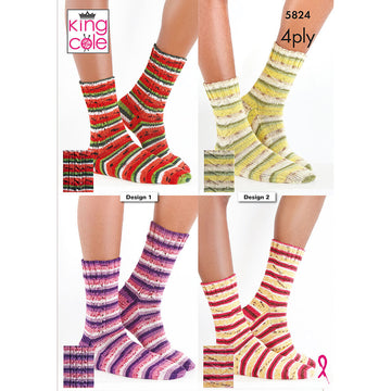 Footsie 4 Ply - Accessories in King Cole - Pattern 5824 - Leaflet