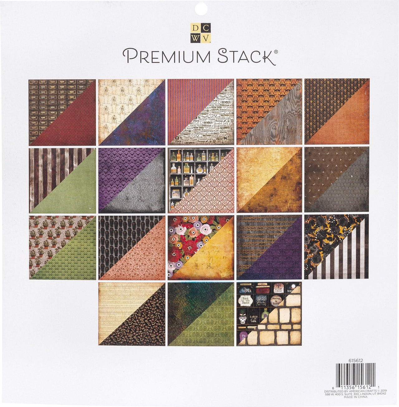 American Crafts DCWV Double-Sided Cardstock Stack 12"X12" 36/Pkg - Curiosities, 12 Designs/3 Each