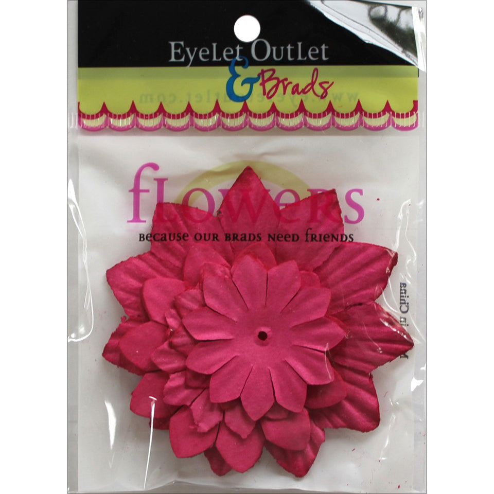 Eyelet Outlet Flowers 40/Pkg - Pink