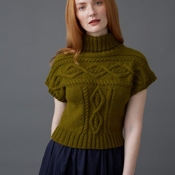 "Frances" - Top Knitting Pattern For Women in Debbie Bliss Cashmerino Aran